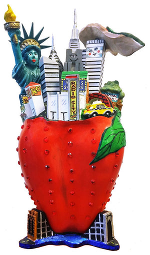 BIG APPLE  PAINTED SCULPTURE - FAZZINO