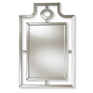 PREMIER STUDIO IRIA MODERN AND CONTEMPORARY SILVER FINISHED PAGODA WALL ACCENT MIRROR