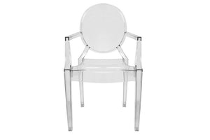PREMIER STUDIO DYMAS MODERN FURNITURE ACRYLIC ARMED GHOST CHAIR