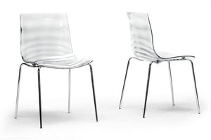 PREMIER STUDIO MARISSE CLEAR PLASTIC MODERN DINING CHAIR (SET OF 2)