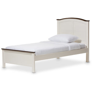 PREMIER STUDIO HARRY CLASSIC BUTTER MILK AND WALNUT FINISHING TWIN SIZE PLATFORM BED