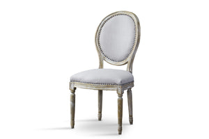 PREMIER STUDIO CLAIRETTE WOOD TRADITIONAL FRENCH ACCENT CHAIR-ROUND