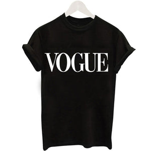 Chic Fashion VOGUE  T shirt Tee Tops Casual Woman T-shirts