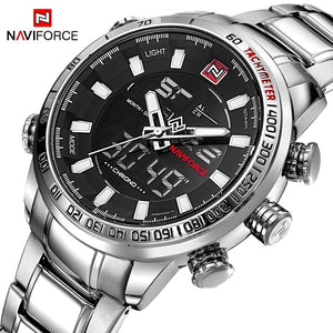 Naviforce Top Brand Men Military Sport Watch Mens Led Analog Digital Watches Army Stainless Quartz