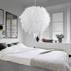 Happy, Cool & Stylish Pendant Feather Lamp Romantic sexy Feather Droplight Bedroom Living Room Parlor Hanging Lamp