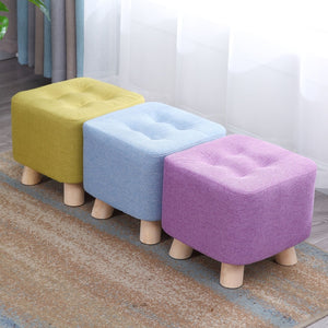 Happy Chic colorful Living room stool Ottoman Modern home sofa square stool cloth art living room creative  accent furniture stool bench