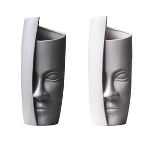 Creative Modern Art Vase Ceramic Abstract Design Decorative Figue Head Statue Vase