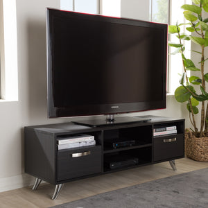 PREMIER STUDIO WARWICK MODERN AND CONTEMPORARY ESPRESSO BROWN FINISHED WOOD TV STAND