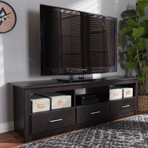 PREMIER STUDIO RYLEIGH MODERN AND CONTEMPORARY WENGE BROWN FINISHED TV STAND