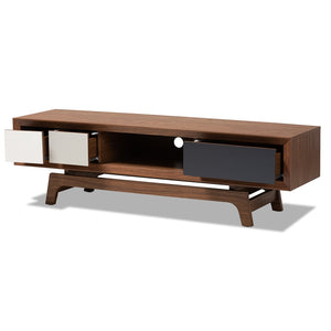 PREMIER STUDIO SVANTE MID-CENTURY MODERN MULTICOLOR FINISHED WOOD 3-DRAWER TV STAND