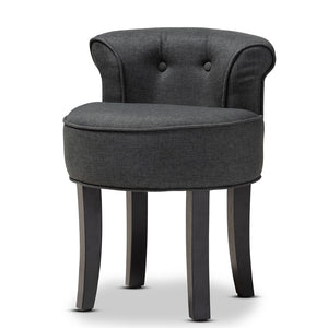 PREMIER STUDIO CERISE CLASSIC AND TRADITIONAL SMALL GRAY FABRIC UPHOLSTERED ACCENT CHAIR