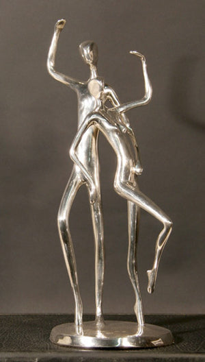 THE DANCE! Danza  Bronze With Silver Plating Couple Dancing - Almanzor
