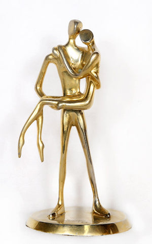 Wedding Night (Noche de Bodas) Limited Edition Bronze Sculpture with gold plating - Almanzor