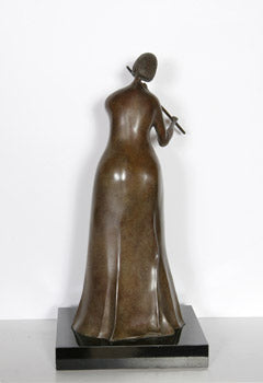 The Flautist Bronze Sculpture -  Branko Bahunek