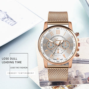 Simple Elegant Luxury Quartz Sport Stainless Steel Wrist Watch Perfect Business Everyday watch