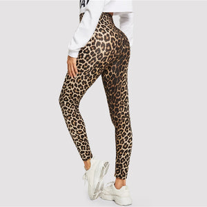 High Waist Leopard Print Leggings ActiveWear Women Fitness Skinny Leggings Fashion Athleisure Leggings