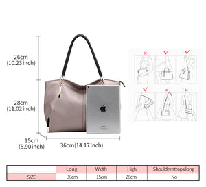DESIGNER Luxury Brand Women's Cow Leather Handbags Female Shoulder bag designer Luxury Lady Tote Large Capacity Handbag for Women