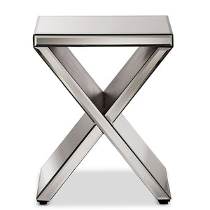 PREMIER STUDIO MORRIS MODERN AND CONTEMPORARY HOLLYWOOD REGENCY GLAMOUR STYLE ACCENT SIDE TABLE