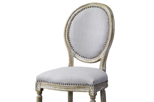 PREMIER STUDIO CLAIRETTE WOOD TRADITIONAL FRENCH ACCENT CHAIR-ROUND