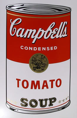 Andy Warhol Campbell Soup Can (Tomato) Sunday B Morning Silkscreen Print Art