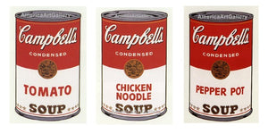 Andy Warhol Art Sunday B Morning Campbells Soup Suite Of 3