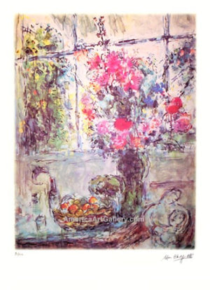 Marc Chagall Flowers & Fruits Signed S/n Litho Limiited Ed  with COA Art