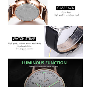FOCUS Mens Watches Top Brand Luxury Quartz Watch Men Calendar Business Leather relogio masculino Waterproof reloj hombre