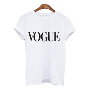 Chic Fashion VOGUE  T shirt Tee Tops Casual Woman T-shirts