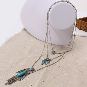 BOHO Chic Ethnic Inspired Necklace Multi Strand Necklace Indian American Jewelry