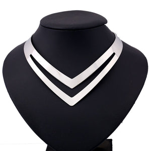 Sleek Modern Style Geometric Women Trendy Simple Classic Choker Necklaces