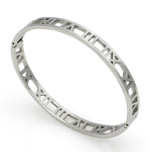 Cool, Classic Roman Numerals, DelicateTrendy Roman Numeral Bracelets & Bangles Titanium Steel Fine Jewelry For Women