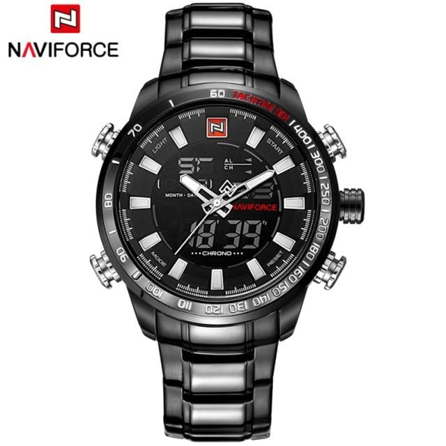 Naviforce Top Brand Men Military Sport Watch Mens Led Analog Digital Watches Army Stainless Quartz
