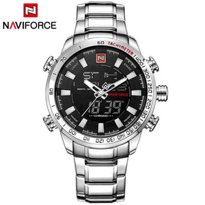 Naviforce Top Brand Men Military Sport Watch Mens Led Analog Digital Watches Army Stainless Quartz