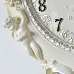 Vintage Europe Retro Paris Chic quartz clock rose resin flower design Decor