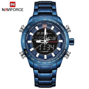 Naviforce Top Brand Men Military Sport Watch Mens Led Analog Digital Watches Army Stainless Quartz