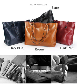 Clean Lines Fashionable Celebrity Minimalist Chic Women Handbag 100% Genuine Leather Female Shoulder Purse Large Capacity Shopping Bags