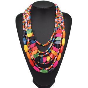 Happy Colorful Bohemian Chic!  Bead Choker Necklaces For Women Handmade Beaded Make A Statement Necklace Jewelry 8 Colors