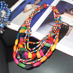 Happy Colorful Bohemian Chic!  Bead Choker Necklaces For Women Handmade Beaded Make A Statement Necklace Jewelry 8 Colors