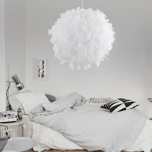 Happy, Cool & Stylish Pendant Feather Lamp Romantic sexy Feather Droplight Bedroom Living Room Parlor Hanging Lamp