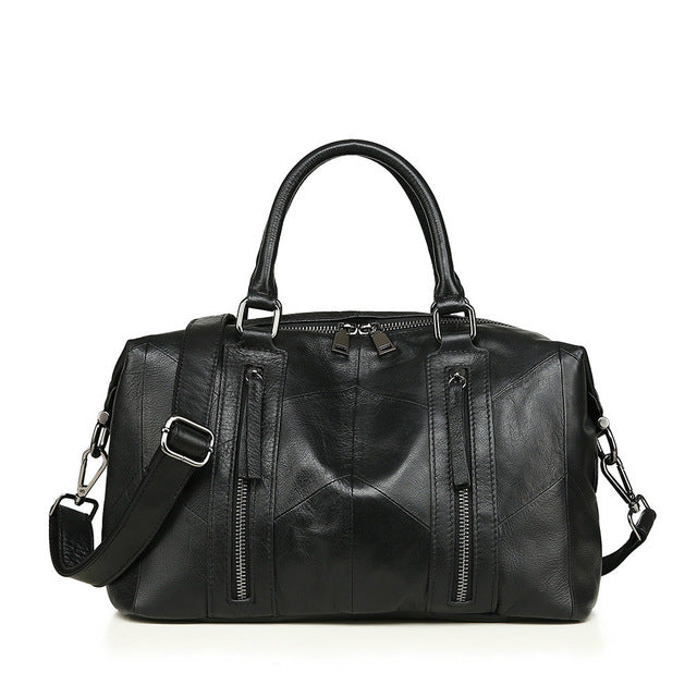 Ladies Large Fashion Genuine Leather  Handbags Elegant Basic Messenger Crossbody Bags