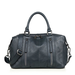 Ladies Large Fashion Genuine Leather  Handbags Elegant Basic Messenger Crossbody Bags