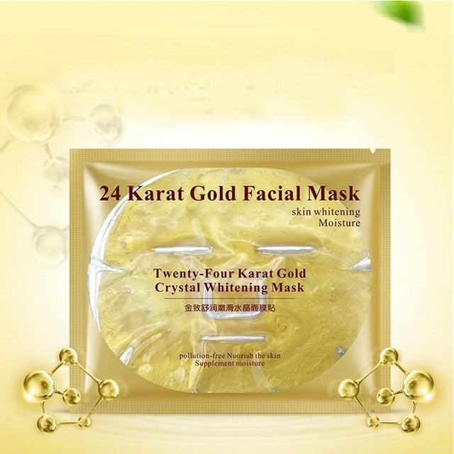 24K Gold Collagen AntiAging Face Mask  Facial Masks Moisturizing whitening Anti-aging SkinCare