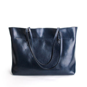 Clean Lines Fashionable Celebrity Minimalist Chic Women Handbag 100% Genuine Leather Female Shoulder Purse Large Capacity Shopping Bags