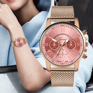Simple Elegant Luxury Quartz Sport Stainless Steel Wrist Watch Perfect Business Everyday watch