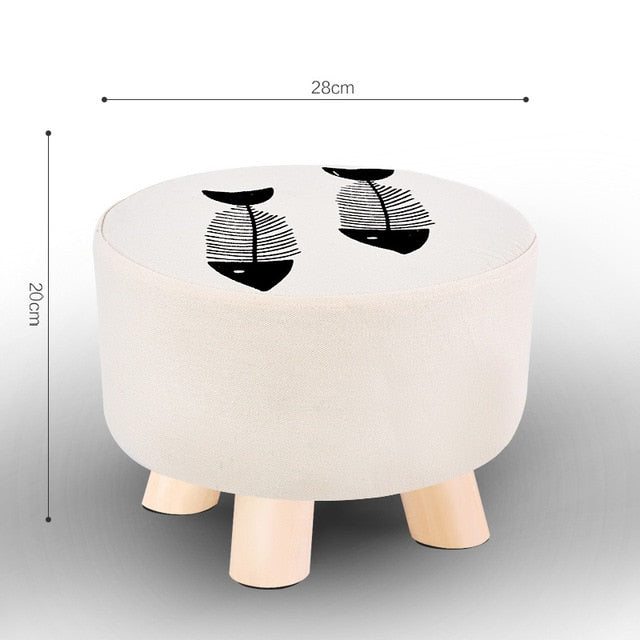 Happy & Cool Wooden Modern Stool chair Nordic inspired  Solid Wood Cotton  Floor Floating trendy accent furniture