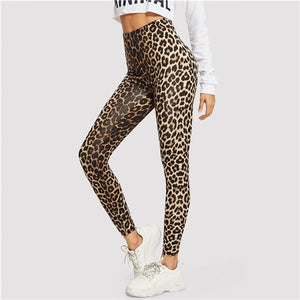 High Waist Leopard Print Leggings ActiveWear Women Fitness Skinny Leggings Fashion Athleisure Leggings