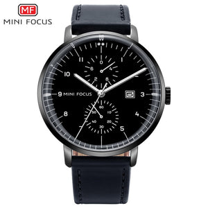 FOCUS Mens Watches Top Brand Luxury Quartz Watch Men Calendar Business Leather relogio masculino Waterproof reloj hombre