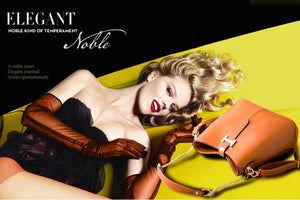 FAB Women luxury Quality Messenger Bags Genuine Leather Elegant  Bucket Shoulder Bags